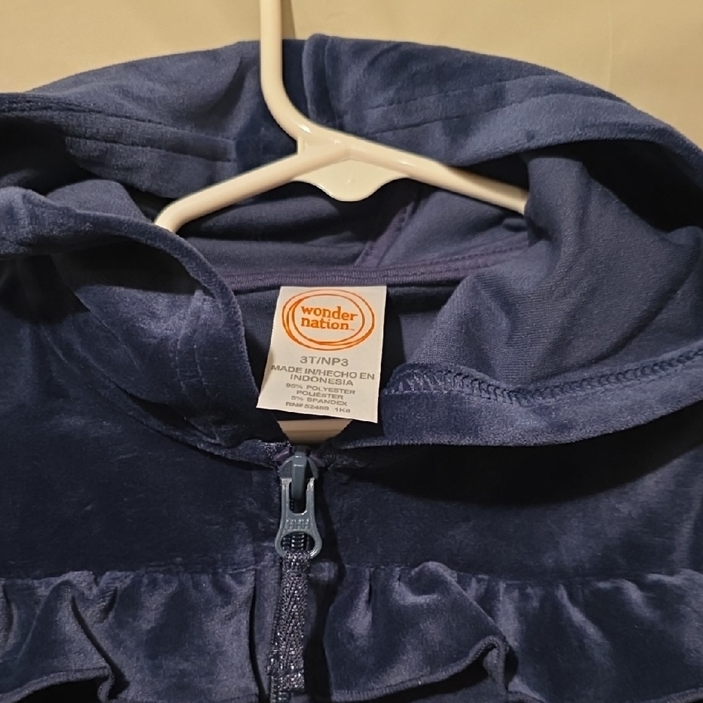 Wonder Nation Deep Blue Ruffled Jacket - Picture 3 of 6